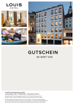 Gutscheinhintergrund Wertgutschein LOUIS Hotel München